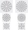 6-Piece Mandala Dot Tool Template Set – Reusable Segment Stencils (4/8/12/16) for DIY Art on Wood, Furniture, Rocks & Home Decor